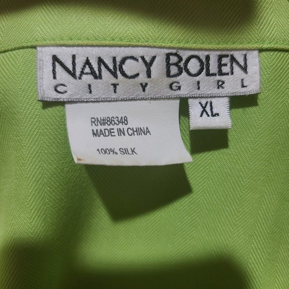 Nancy Bolan City Girl Embellished Silk Twin Set size XL - Picture 4 of 4